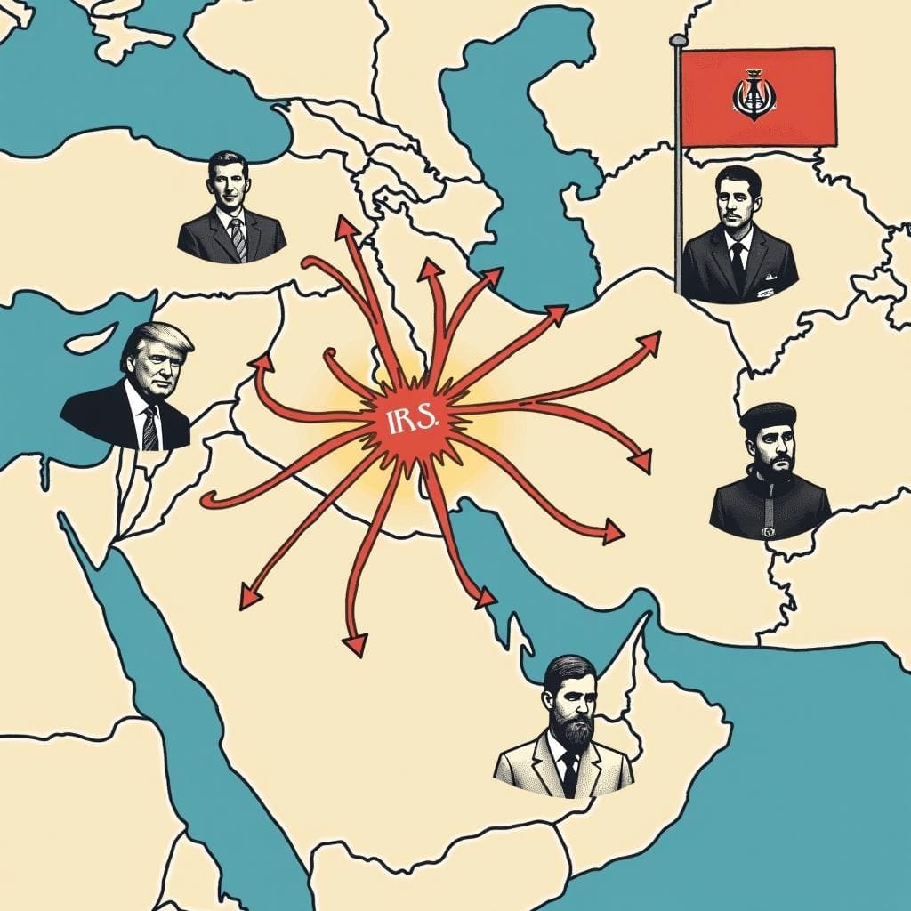 Carte montre les intérêts militaires et idéologiques stratégiques des États-Unis et d'Israël en