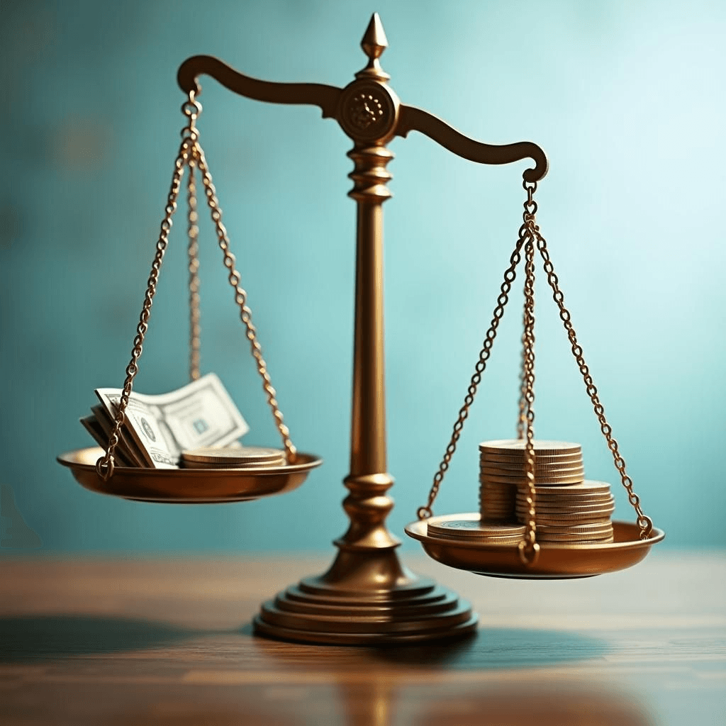 Escala de equilibrio bancario y bonos del Tesoro.