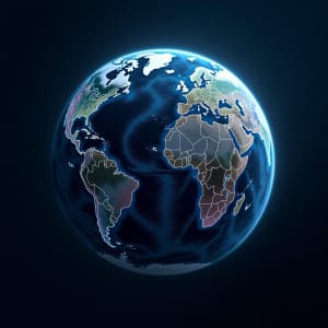 Una computadora cuántica y un modelo de IA con la Tierra en