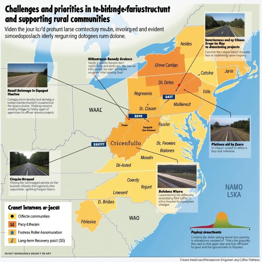 Infrastructure rurale endommagée, projets de récupération à long terme, Canton & Fort Vieux