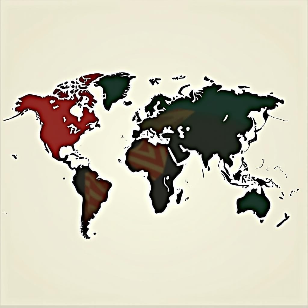 Cartes illustrant l'impact des puissances mondiales sur la géopolitique régionale, mettant en évidence