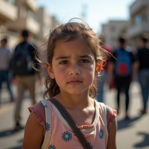 Niños desnutridos, filas de distribución de alimentos, calles sobrepobladas en Gaza.