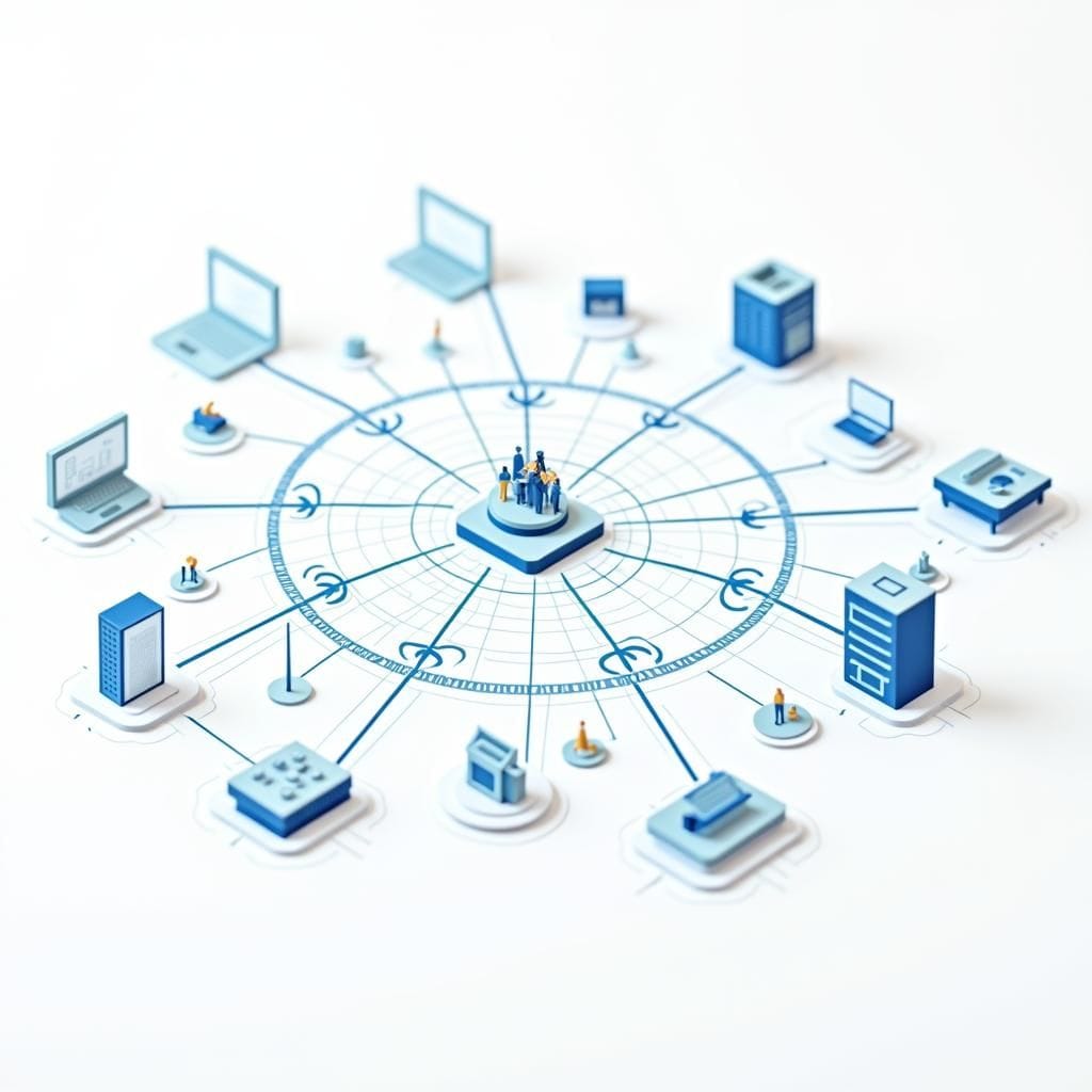 Réseau numérique géré public connectant les appareils pour une monnaie numérique scalable