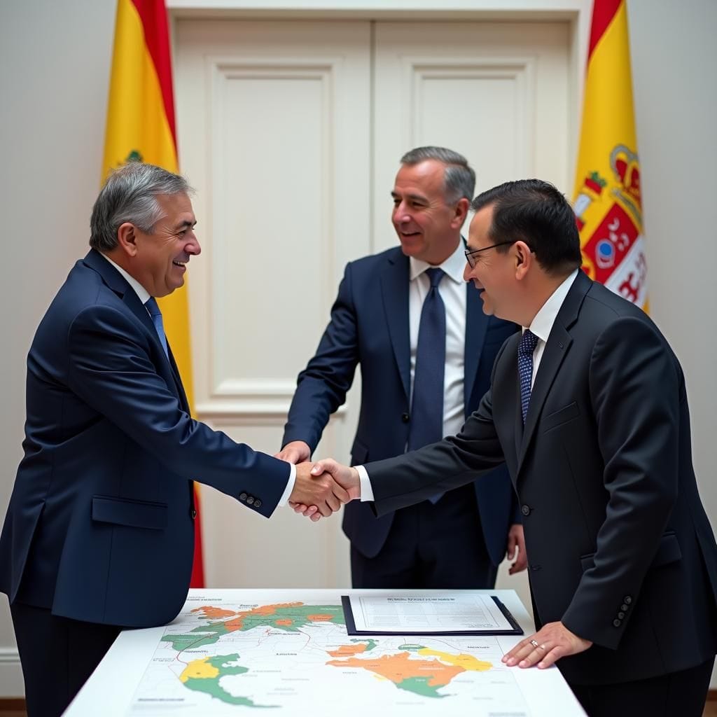 Pedro Sánchez signe des accords de commerce avec l'Uruguay, le Paraguay et l'Espagne.