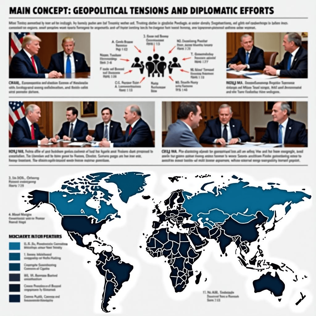 Dirigeants mondiaux dans les réunions diplomatiques, aide militaire, géopolitique européenne