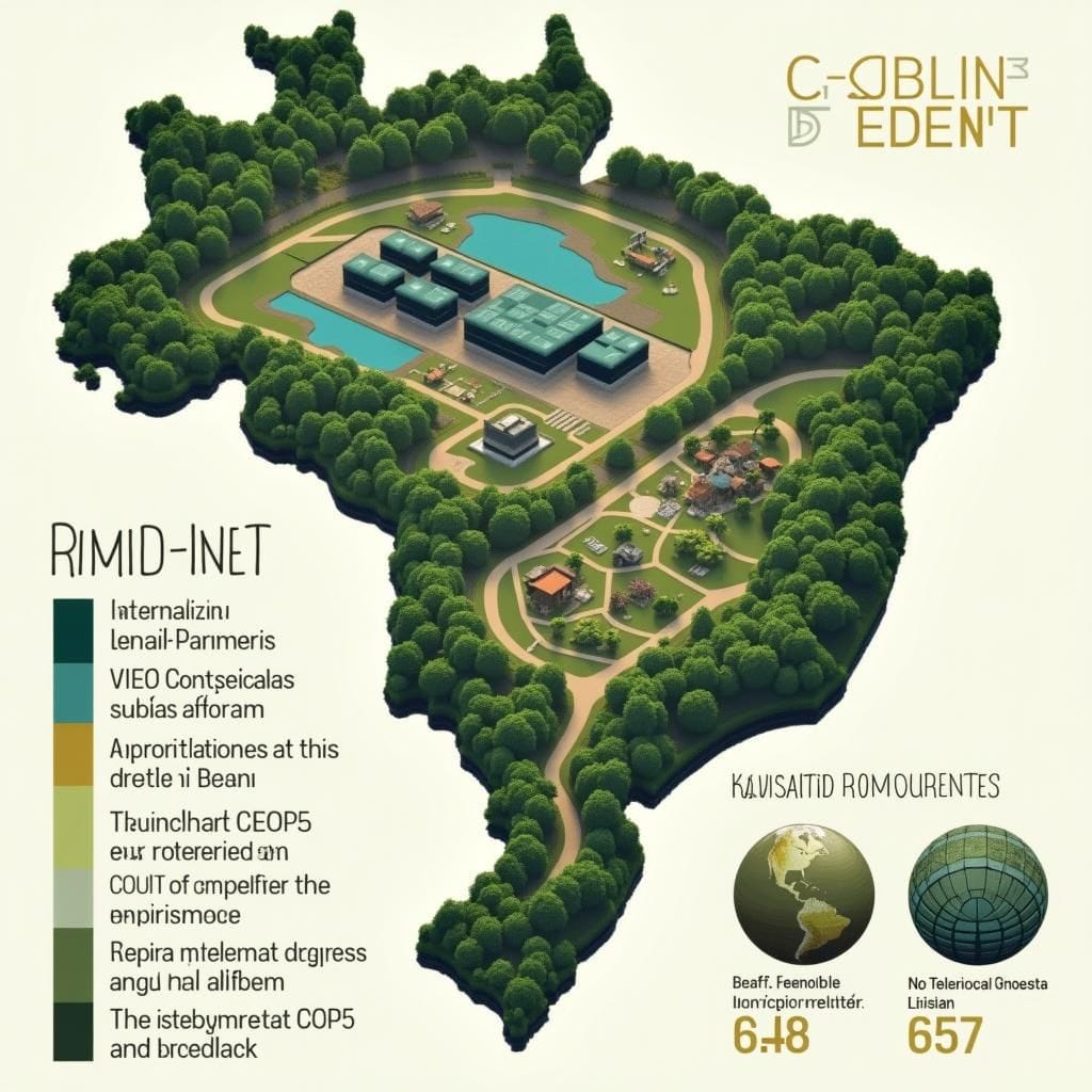 Conférence COP30 à Belém, Brésil : diagramme des engagements environnementaux brésiliens.