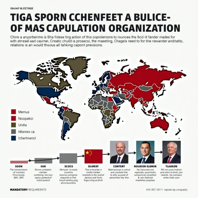 Mapa de países miembros de la SCO y cronología del crecimiento de la organización.