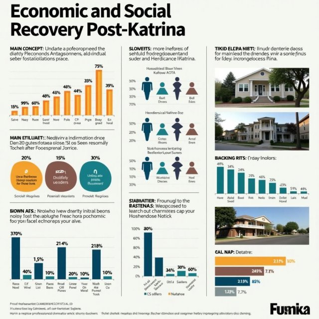 Gráficos e imágenes de los esfuerzos de recuperación post-Katrina.