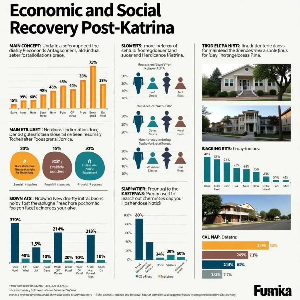 Graphiques et images des efforts de reconstruction post-Katrina.
