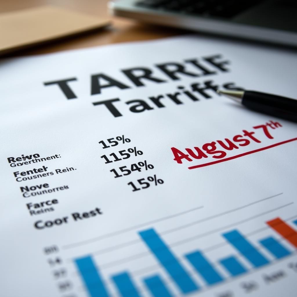 Tarifs supplémentaires des États-Unis sur certains pays, effective le 7 août, visualisés