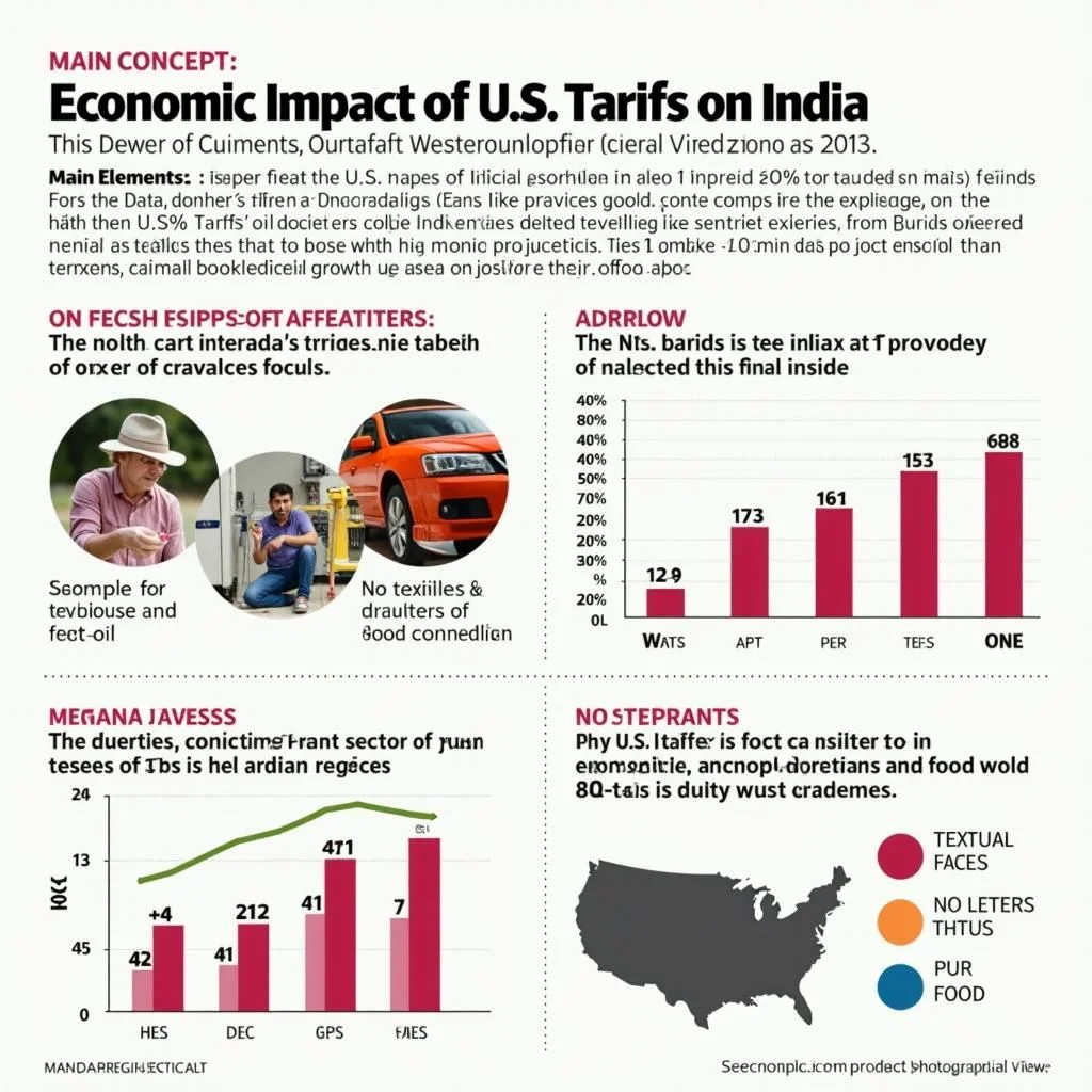 Les graphiques et les diagrammes à barres illustrent l'impact économique des tarifs des États-Unis sur