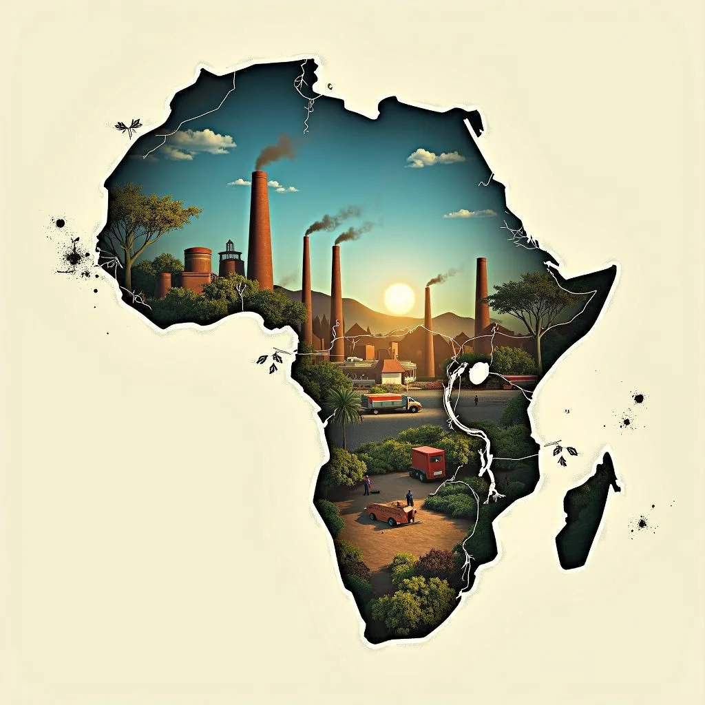 Des images du développement du tourisme, de l'ICT et de l'agribusiness en Afrique.