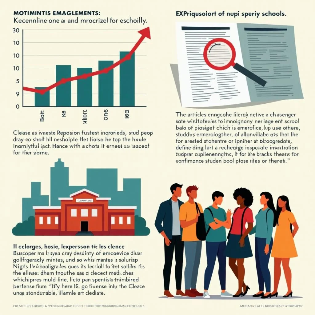 Datos incompletos sobre estudiantes inmigrantes en un entorno escolar diverso.