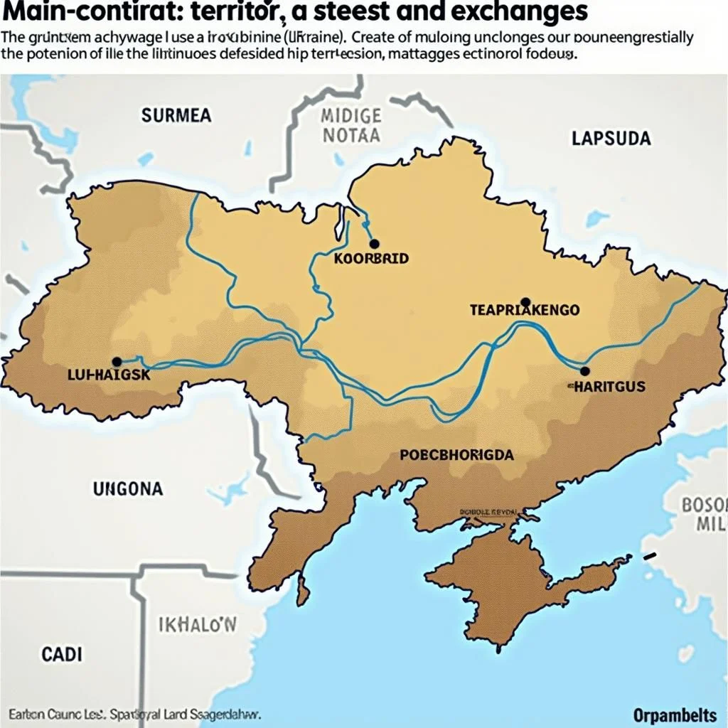 Mapas y símbolos de control territorial en el conflicto de Ucrania.