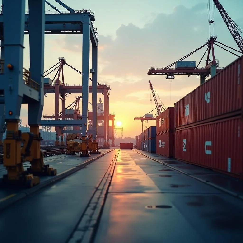 Les installations de production industrielle et d'exportation dans le secteur de la fabrication en Chine.