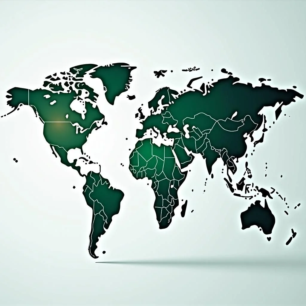 Graphs and maps showing future projections for African development.