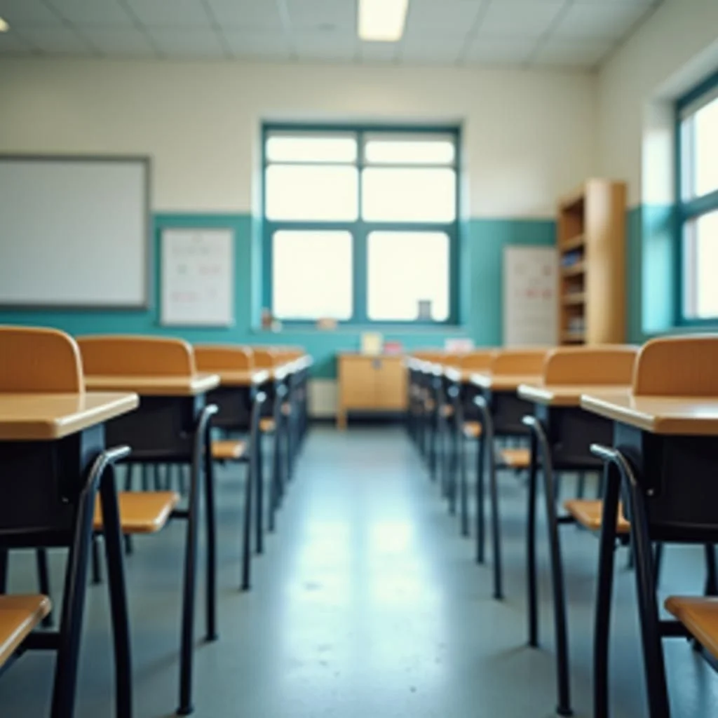 Tendencias declinantes en la matrícula de escuelas públicas y implicaciones presupuestarias visualizadas.