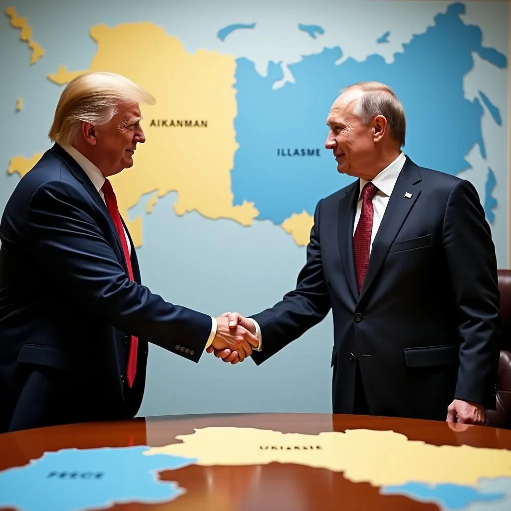 Donald Trump e Vladimir Putin a negoziati di sommità falliti in Alaska.