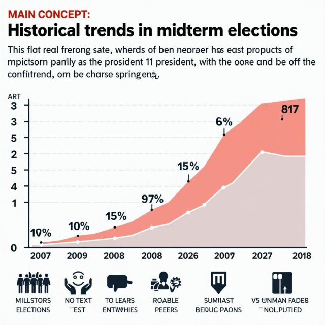 Tendencias históricas de las elecciones intermedias y correlaciones de eventos clave visualizadas.