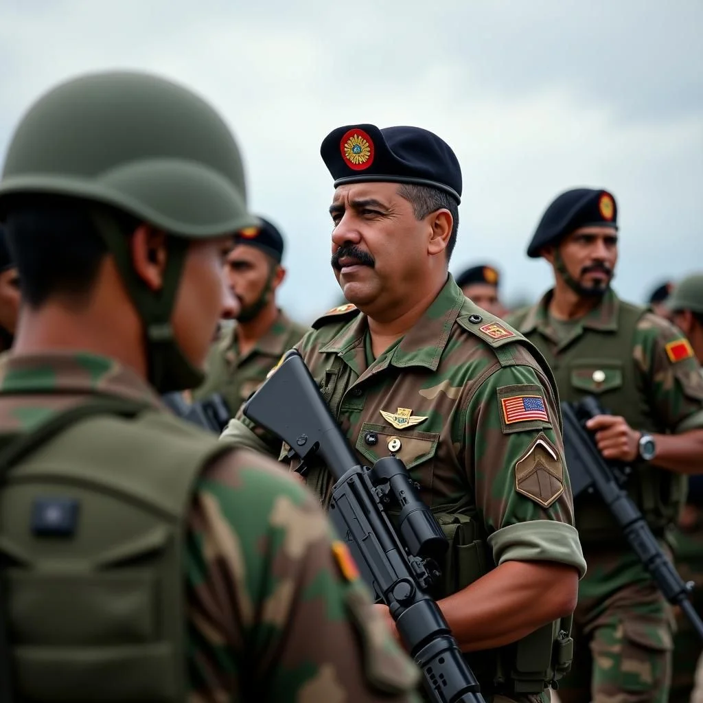 Le président vénézuélien Maduro dirige des exercices militaires avec les forces armées.