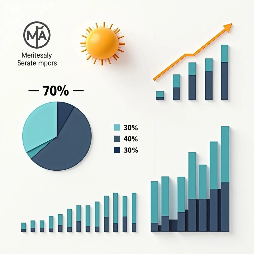 Pie chart and graphs illustrating socioeconomic educational disparities.