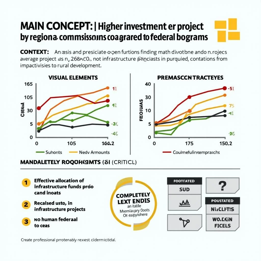 Les graphiques en ligne comparant les coûts des projets de commission régionale aux financements fédéraux.