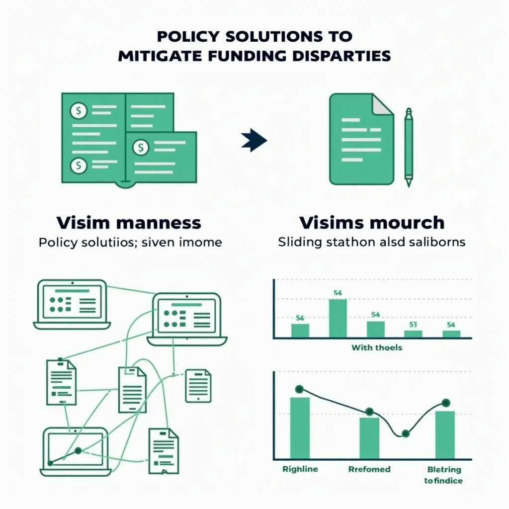 Documentos de política y gráficos que ilustran las disparidades en financiamiento soluciones.