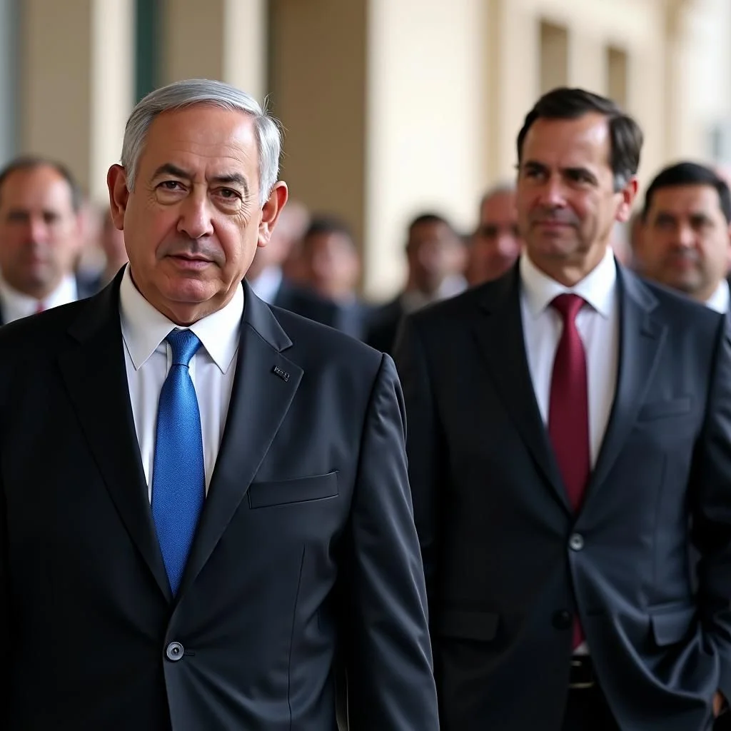 Funcionarios israelíes y estadounidenses se reúnen en la Pared de Lamentación.