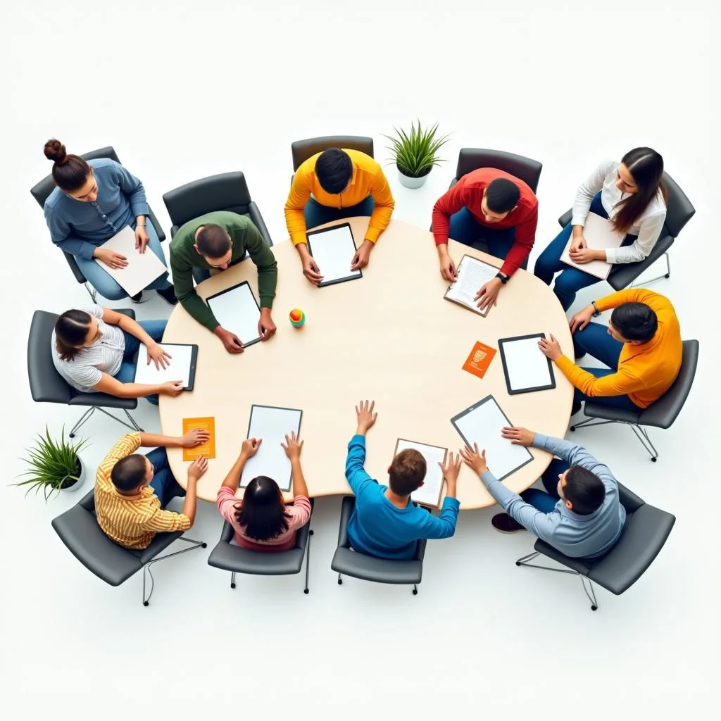 Les enseignants en formation, les parents engagés dans les activités scolaires ensemble.
