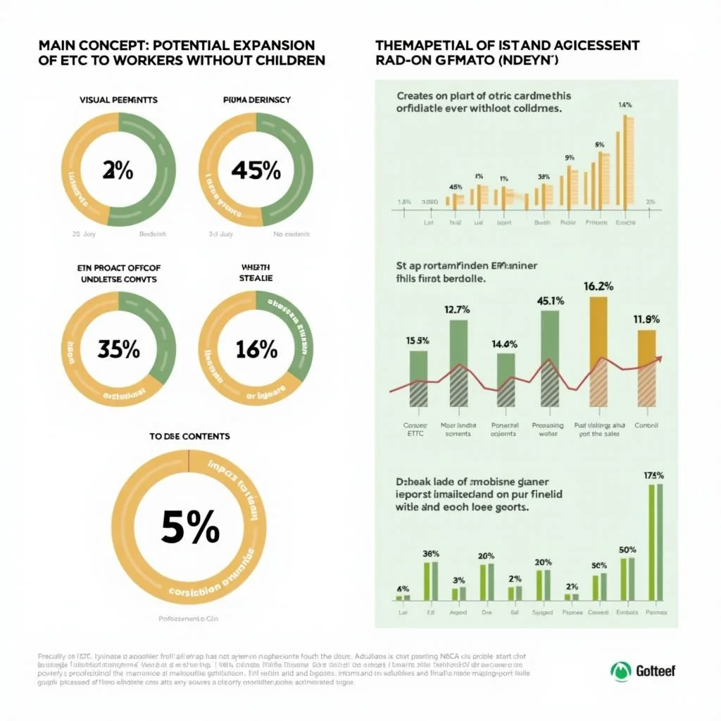 Les tableaux de comparaison et les graphiques illustrent les propositions d'expansion du crédit d'impôt pour les travailleurs pau