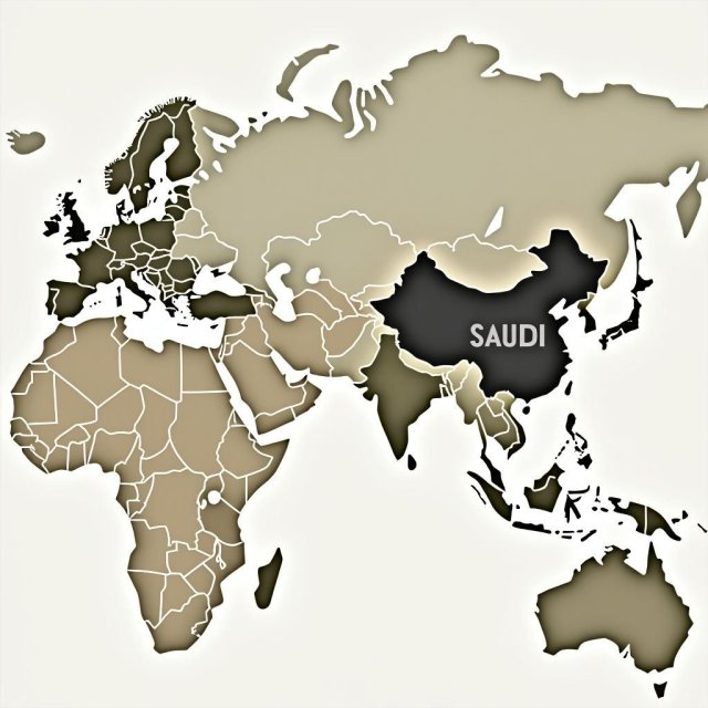 Los mapas de Arabia Saudita y Pakistán muestran acuerdos de cooperación de defensa.