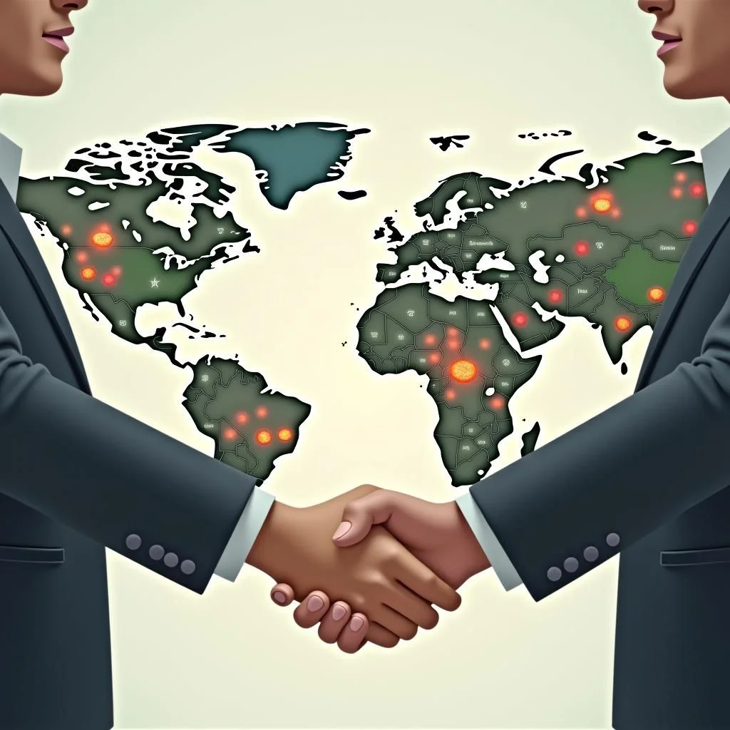 Diplomats from various countries meet for joint military and aid