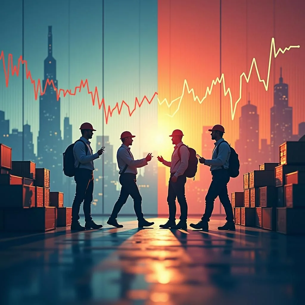 Les graphiques montrent les fluctuations des tarifs affectant les travailleurs de l'usine et les consommateurs.