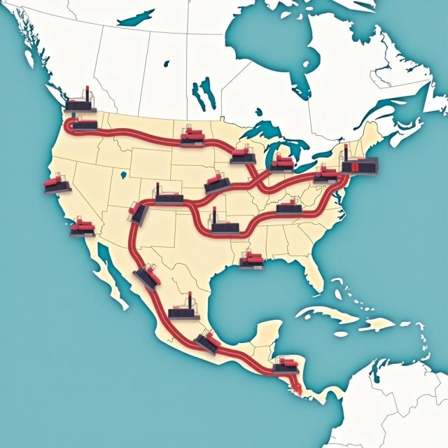 Mapa que ilustra las rutas de evasión comercial de China a los EE. UU.
