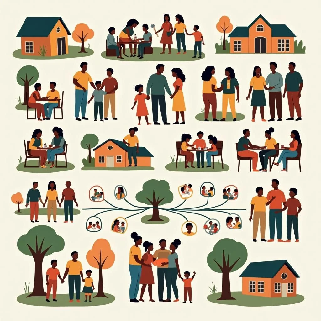 Las reuniones familiares y los centros comunitarios apoyan a los niños y hombres negros.