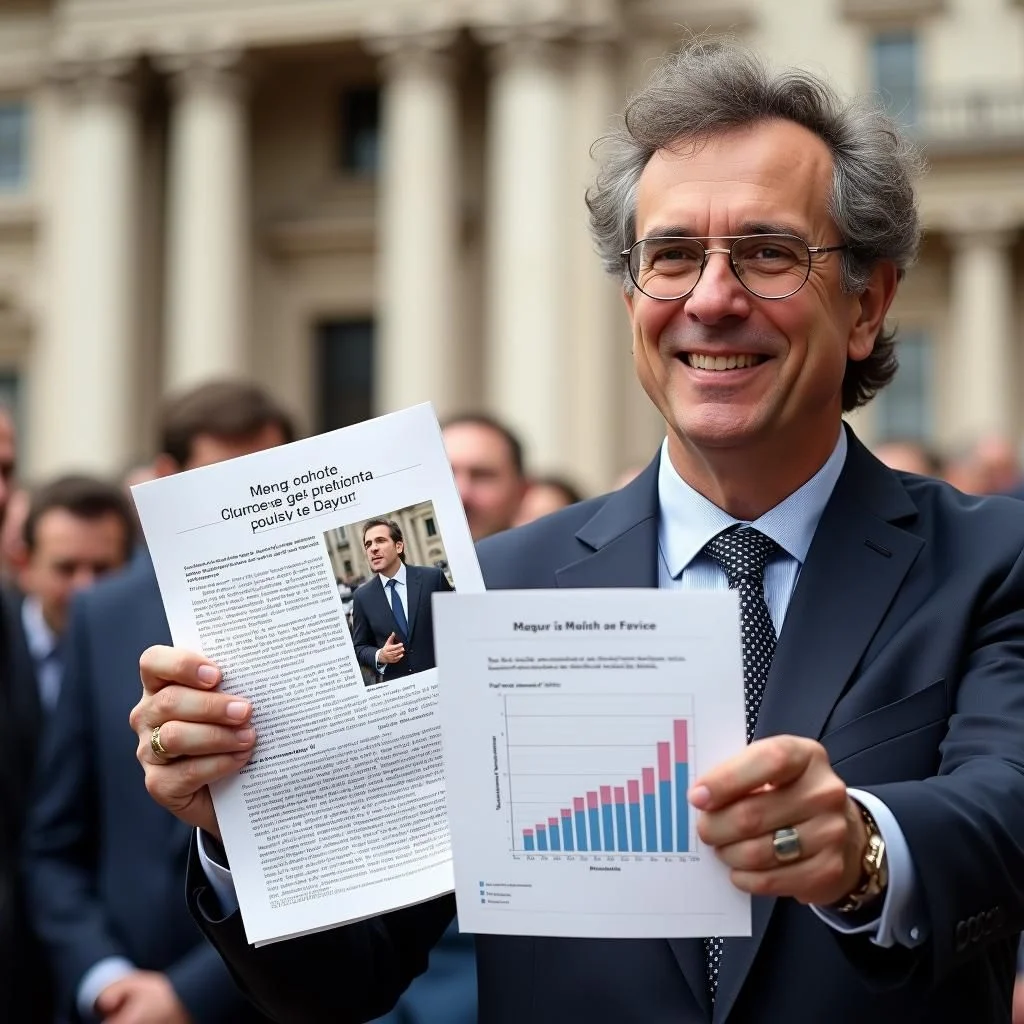 El político francés François Bayrou en el parlamento en medio de la turbulencia electoral.