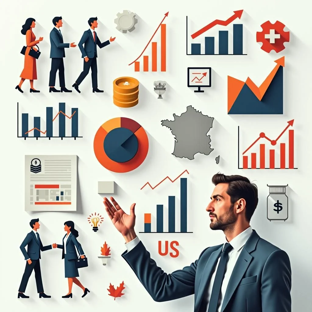 I problemi economici della Francia e le misure di bilancio visualizzati in grafici.