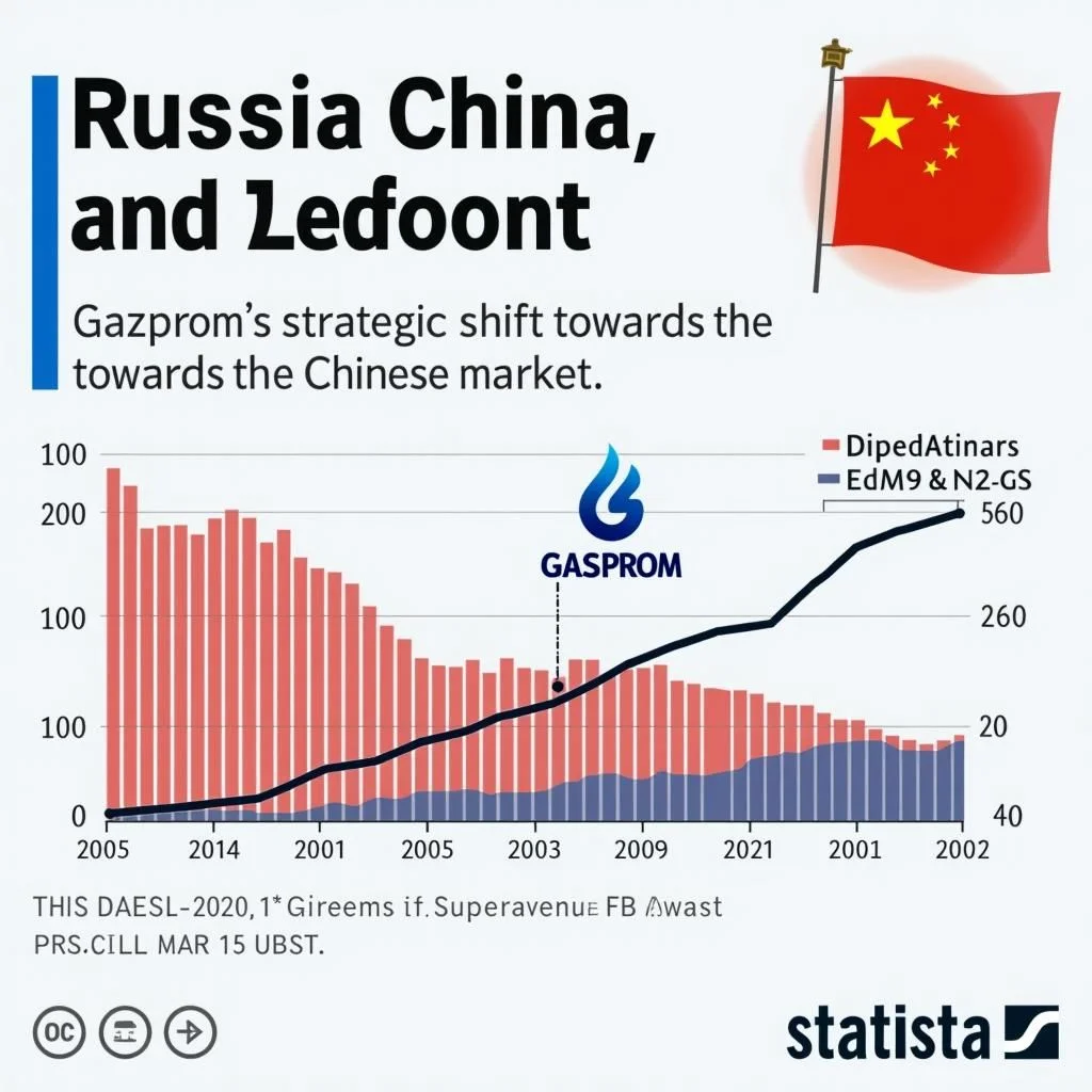 Les exportations européennes de Gazprom diminuent tandis que les exportations chinoises augmentent de manière significative.
