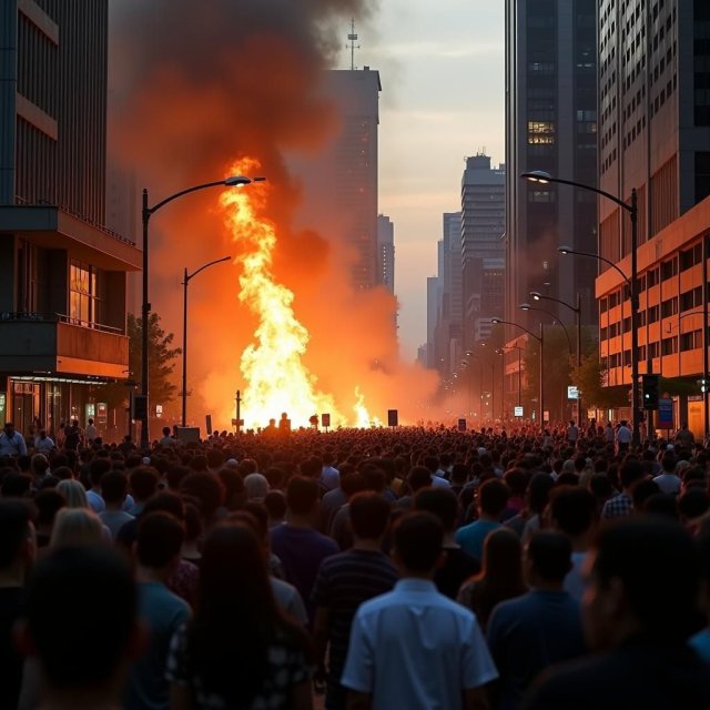 Estallan protestas masivas y se producen enfrentamientos en las calles de la ciudad en todo el país.