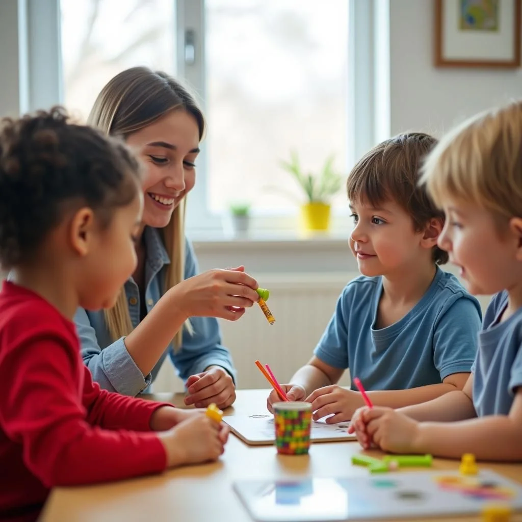 Students engage in active learning with personalized teacher coaching.
