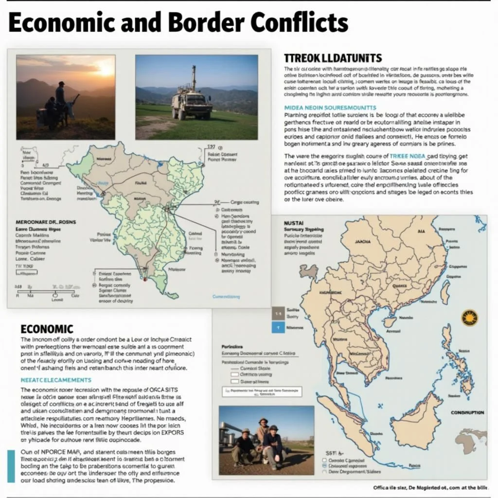 Le mappe e i grafici che illustrano i conflitti economici e di confine a livello globale.