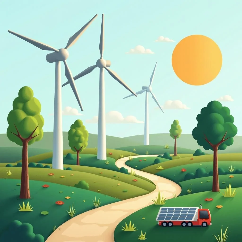 Los miembros de la comunidad colaboran en proyectos de energía sostenible juntos.