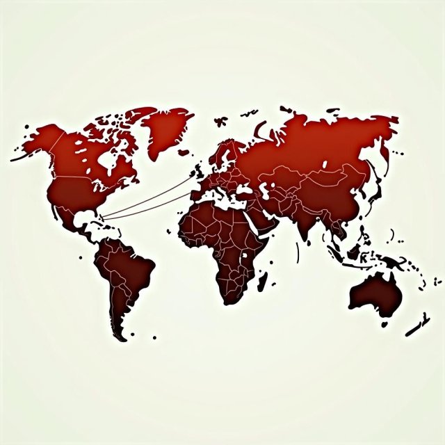 Un mapa que muestra la influencia interconectada de China, Rusia e India.