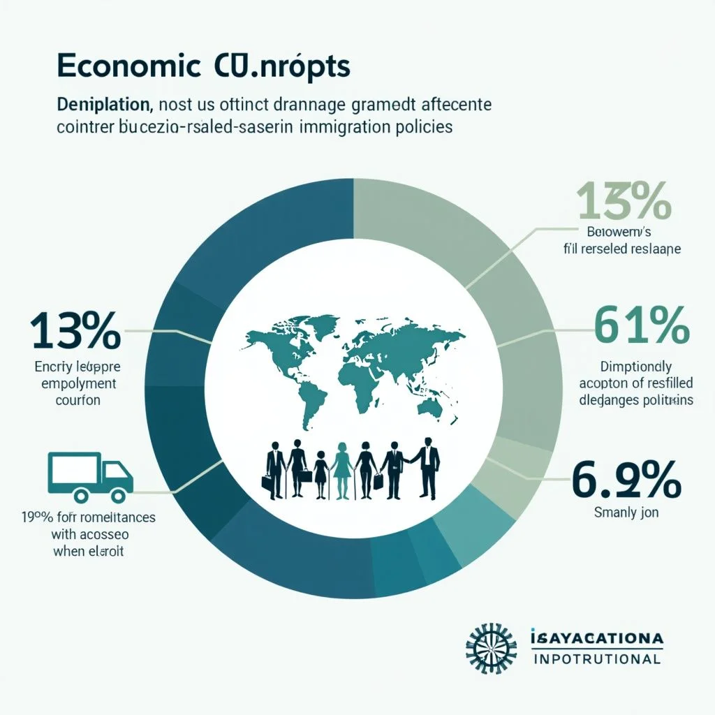Infographies et graphiques illustrant les avantages économiques de l'immigration qualifiée.