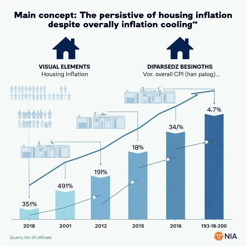 Los gráficos comparativos muestran que la inflación de la vivienda persiste a pesar de que la inflación general se cal