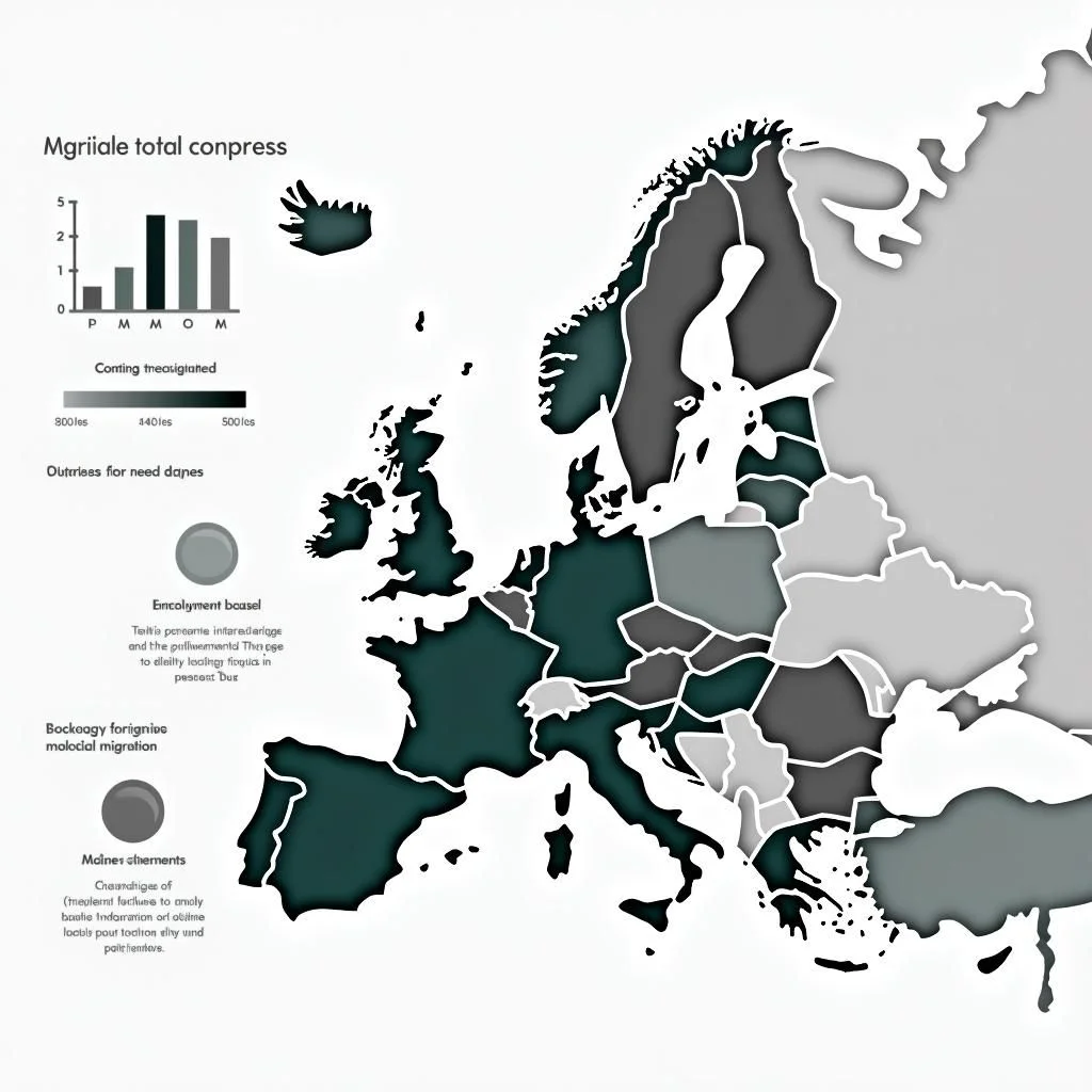 Les cartes et les plans illustrant diverses modalités de migration dans l'UE.
