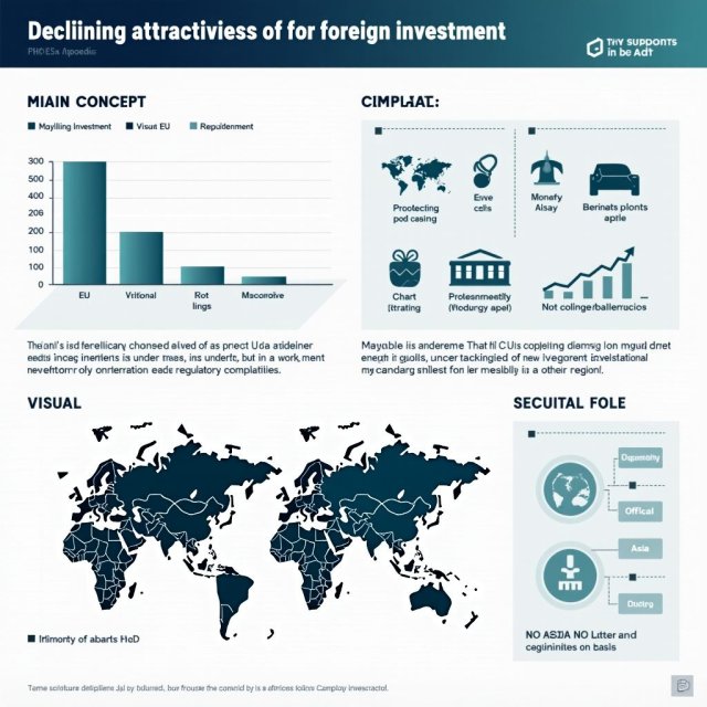 Los gráficos y mapas muestran la declinante atractividad de la inversión extranjera de la UE.