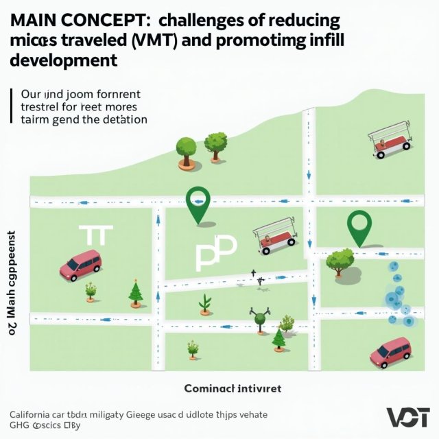 Los mapas comparan la expansión urbana con el desarrollo en relleno y las tendencias de VMT.