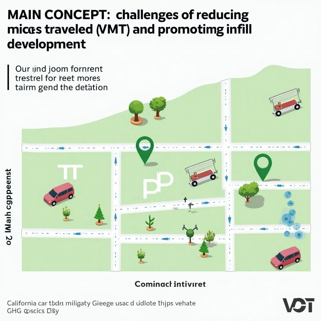 Los mapas comparan la expansión urbana con el desarrollo en relleno y las tendencias de VMT.