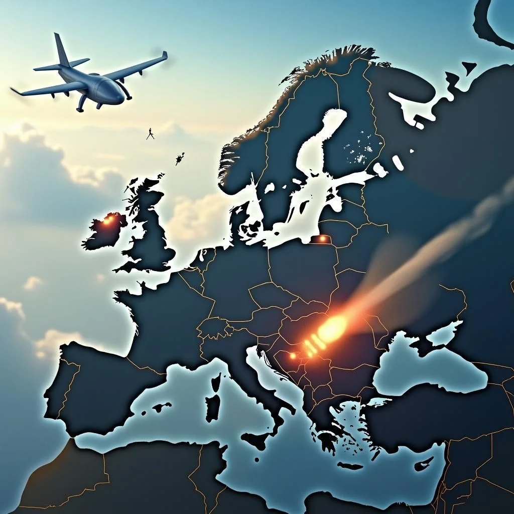 Los sistemas de defensa aérea europeos luchan por interceptar drones en camino.